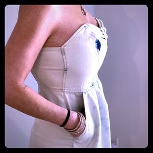 Free People denim strapless dress size 6